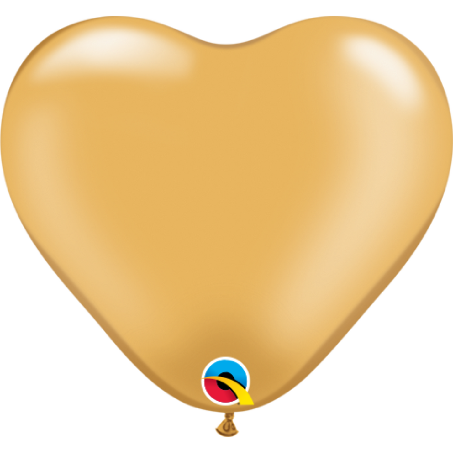 17726 - 100 X 6" HEART GOLD LATEX BALLOONS