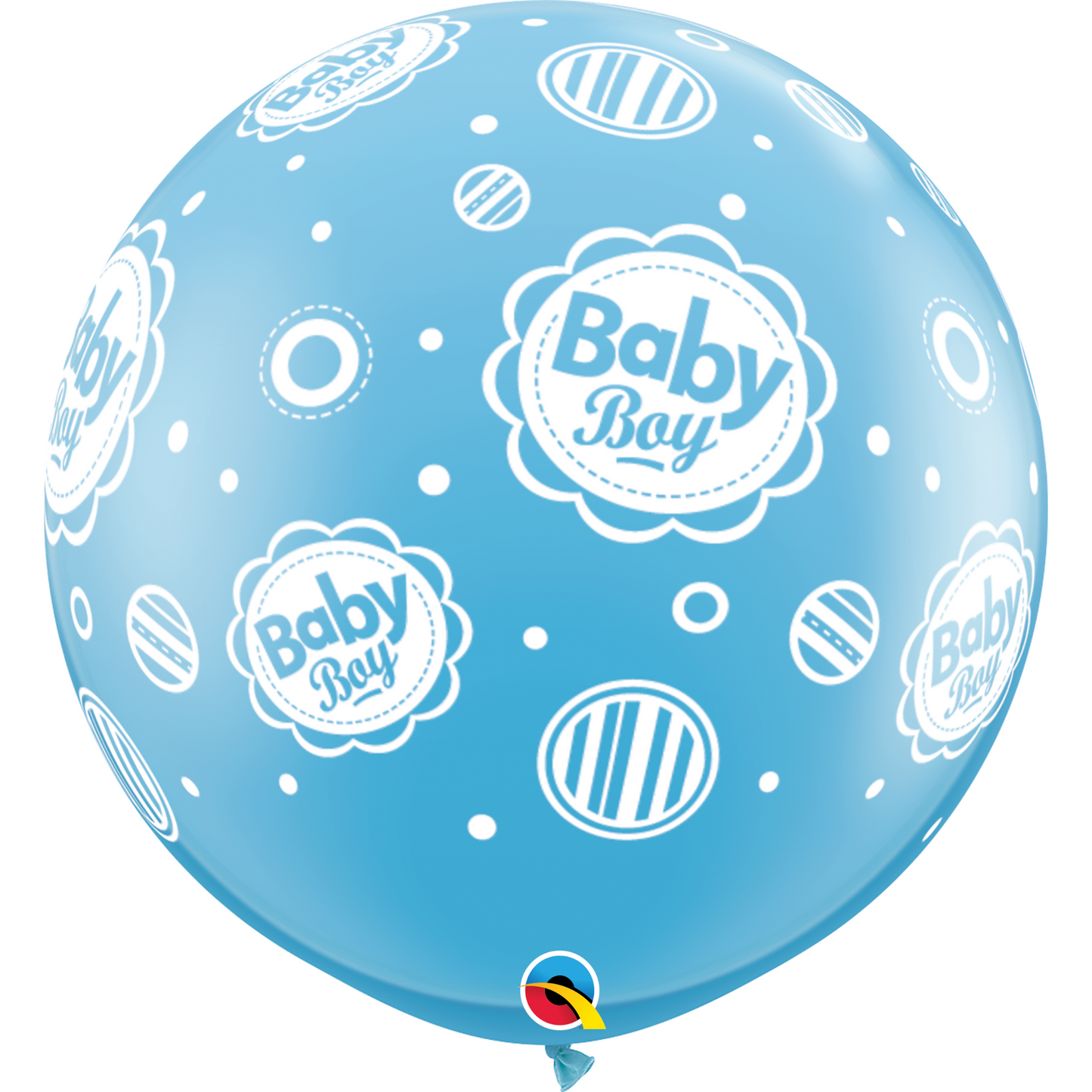 18509 - 2 X 3FT ROBIN'S EGG BLUE BABY BOY DOTS AROUND LATEX BALLOONS