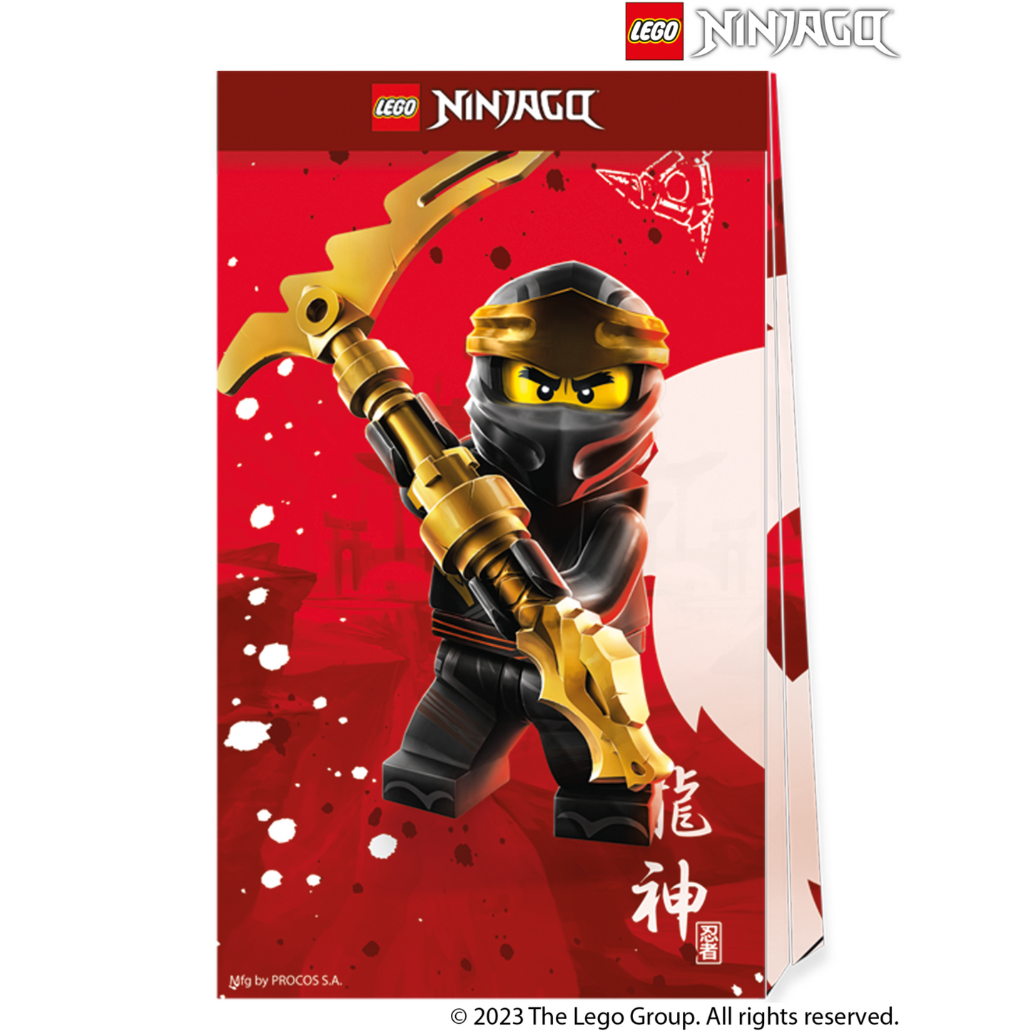 18926 - 4 X PAPER PARTY BAGS LEGO NINJAGO