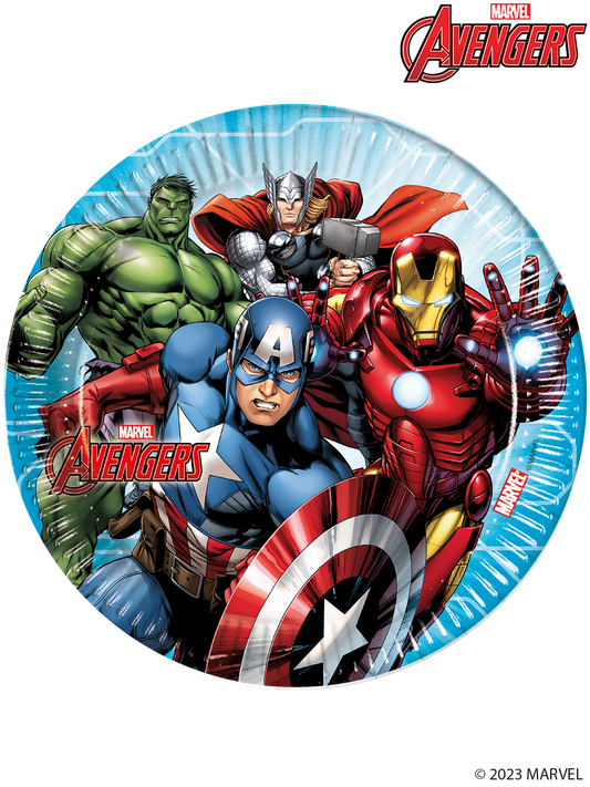 21713 - 8 X 23CM PAPER PLATES MIGHTY AVENGERS