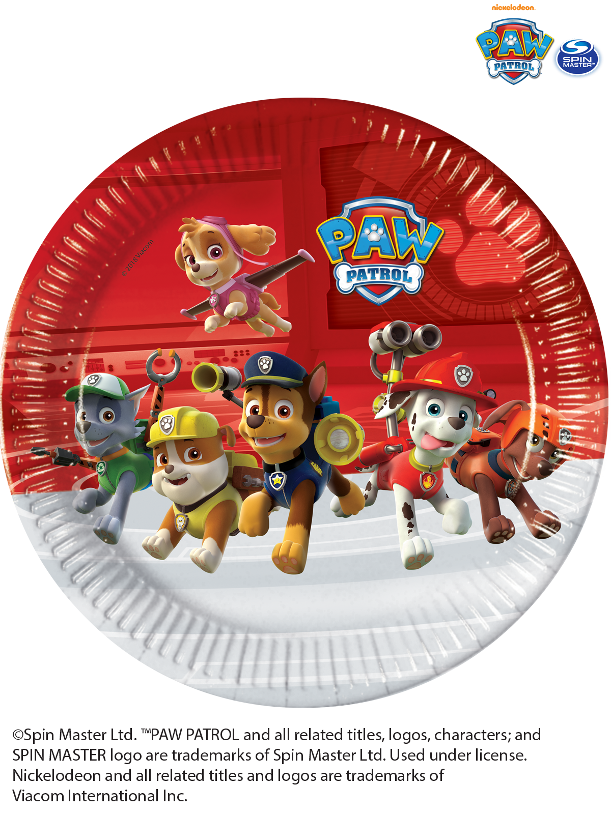 21718 - 8 X 23CM PAPER PLATES PAW PATROL READY FOR ACTION