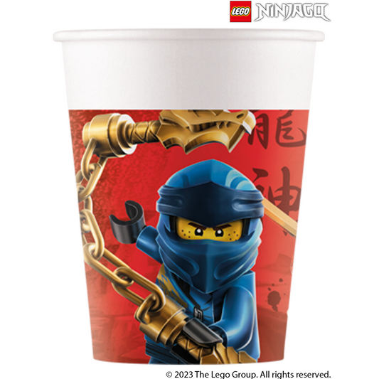 21791 - 8 X 200ML PAPER CUPS LEGO NINJAGO