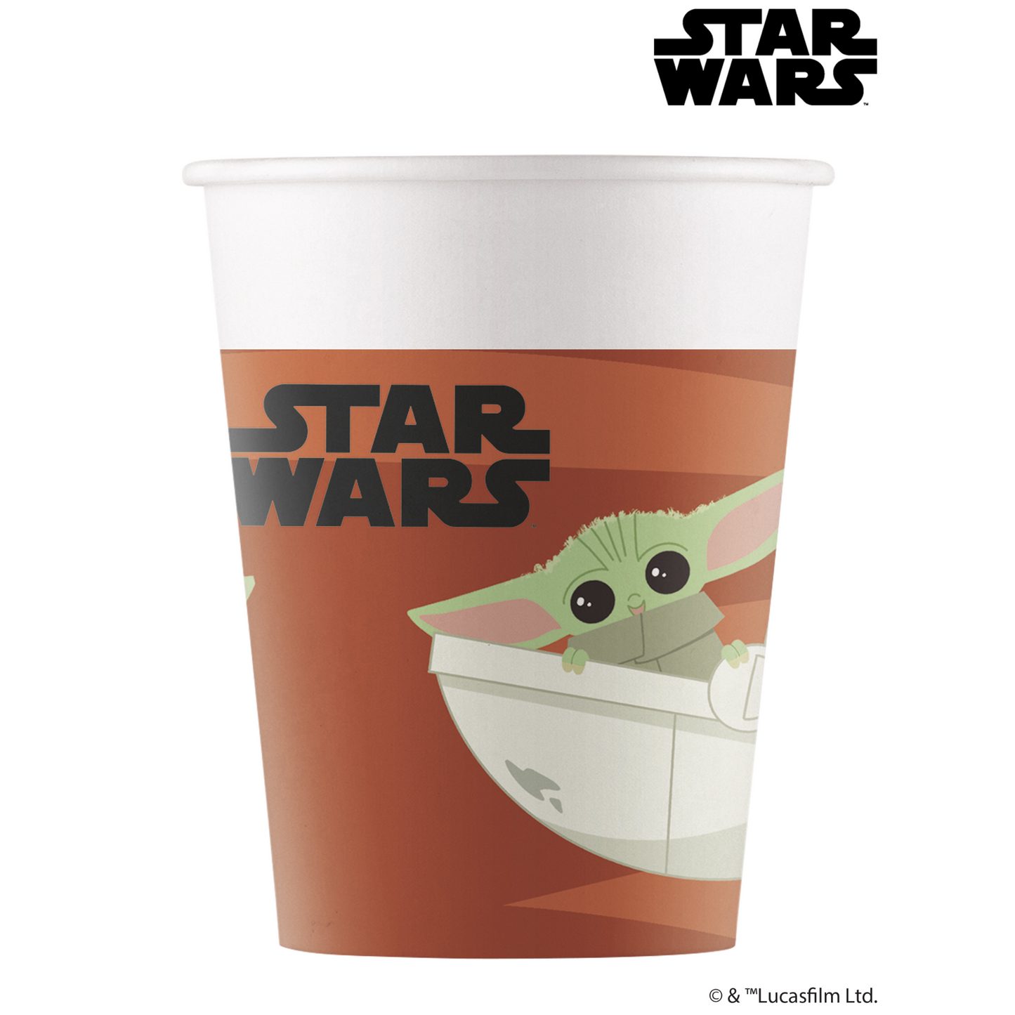 21855 - 8 X 200ML PAPER CUPS STAR WARS: MANDALORIAN