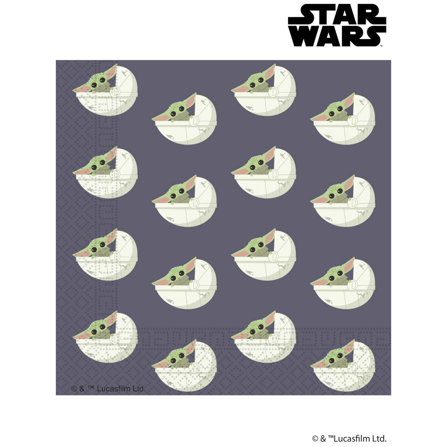 21856 - 20 X PAPER TWO-PLY NAPKINS STAR WARS: THE MANDALORIAN