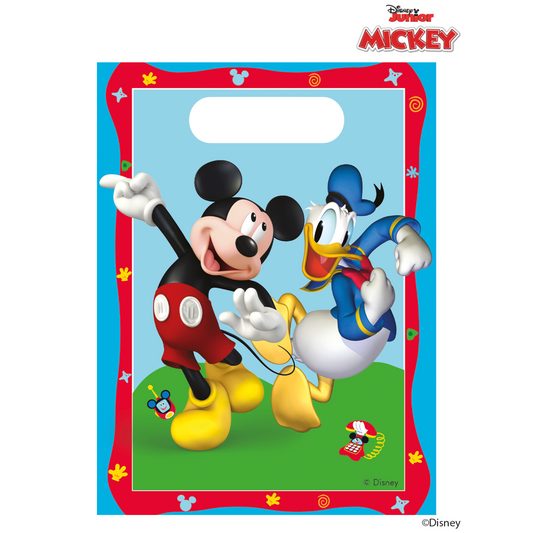 24532 - 6 X PARTY BAGS DISNEY MICKEY ROCK THE HOUSE