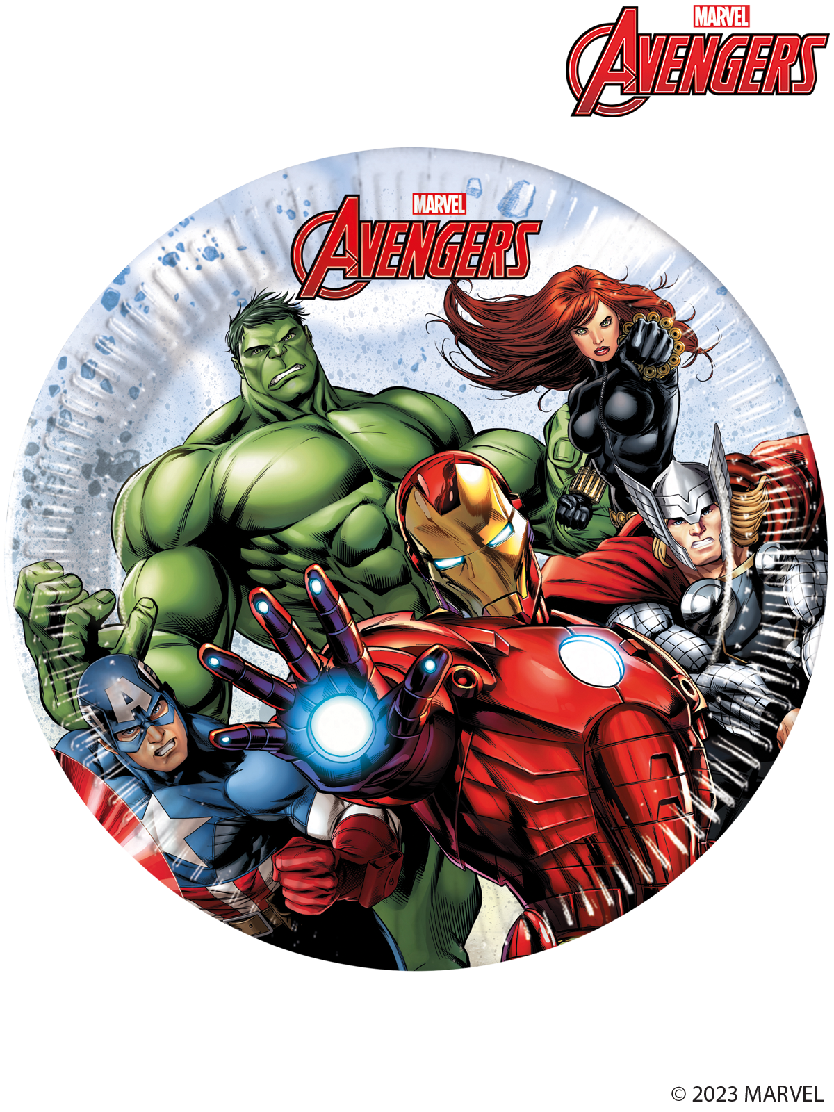 24636 - 8 X 23CM PAPER PLATES AVENGERS INFINITY STONES