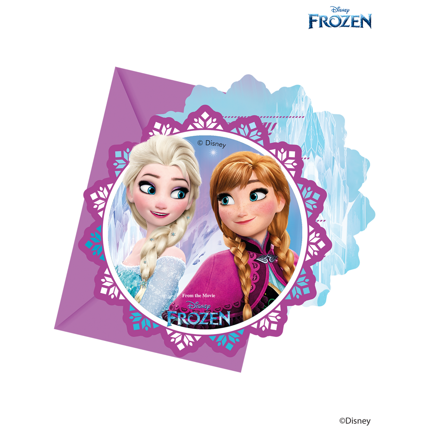 46787 - 6 X INVITATIONS & ENVELOPES DISNEY FROZEN