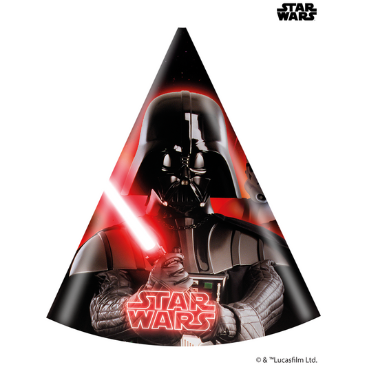 55784 - 6 X HATS PARTY STAR WARS