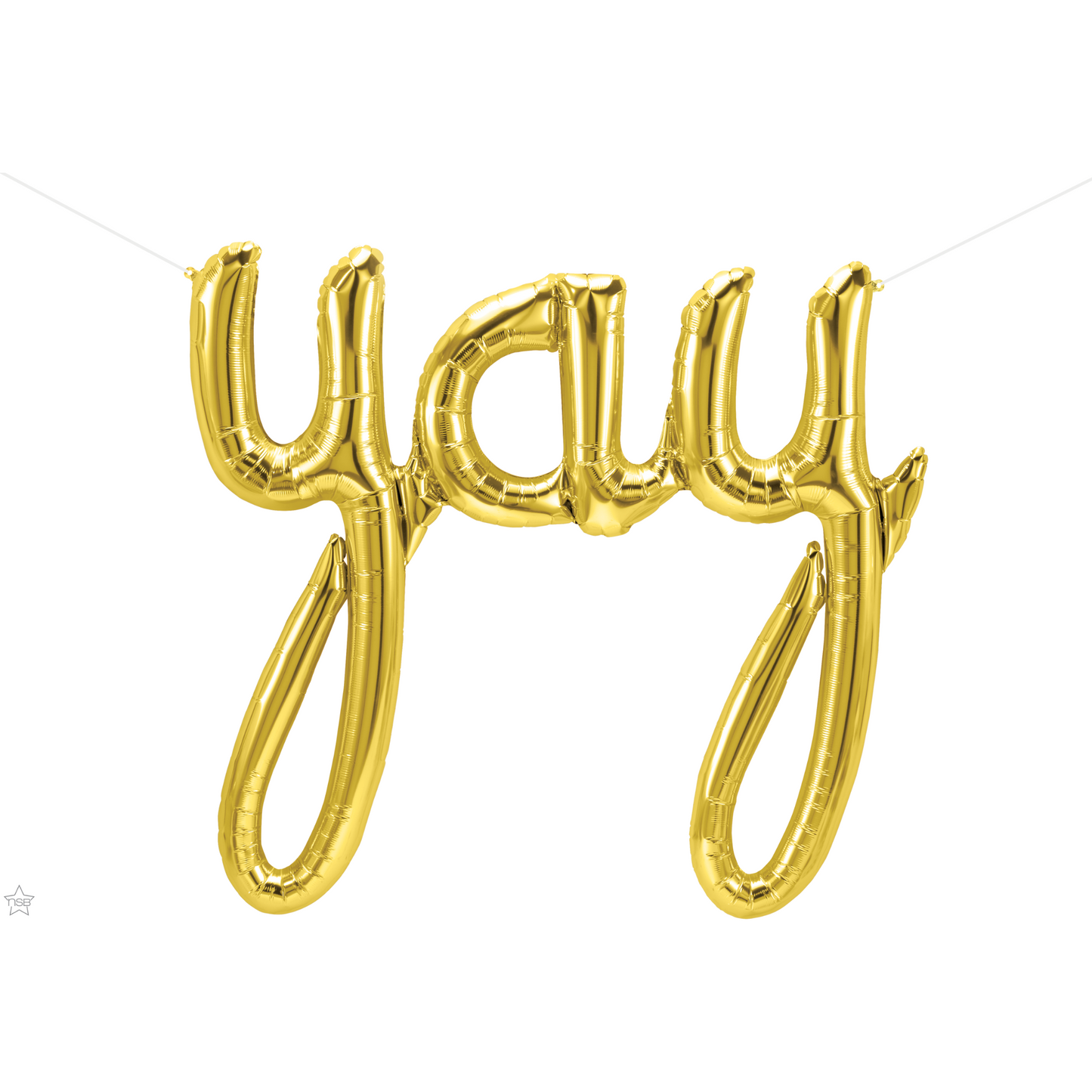 59772 - 1 X 45" SCRIPT YAY GOLD BALLOON