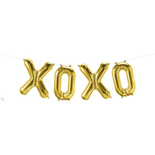 59798 - 16" XOXO GOLD BALLOON KIT