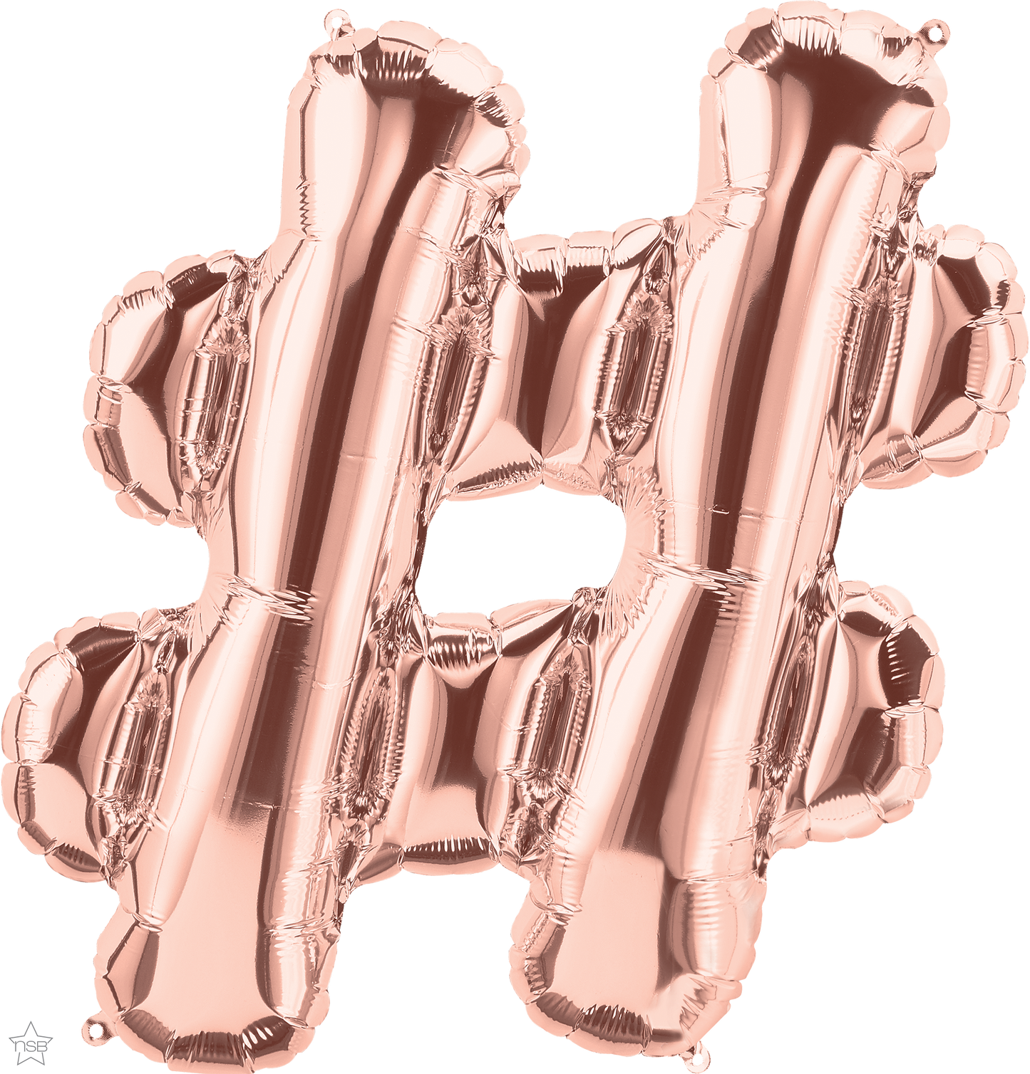 59826 - 34" SYMBOL PACKAGED HASHTAG ROSE GOLD FOIL BALLOON