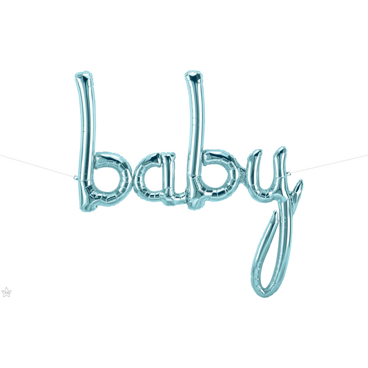 59830 - 46" SCRIPT BABY PASTEL BLUE BALLOON