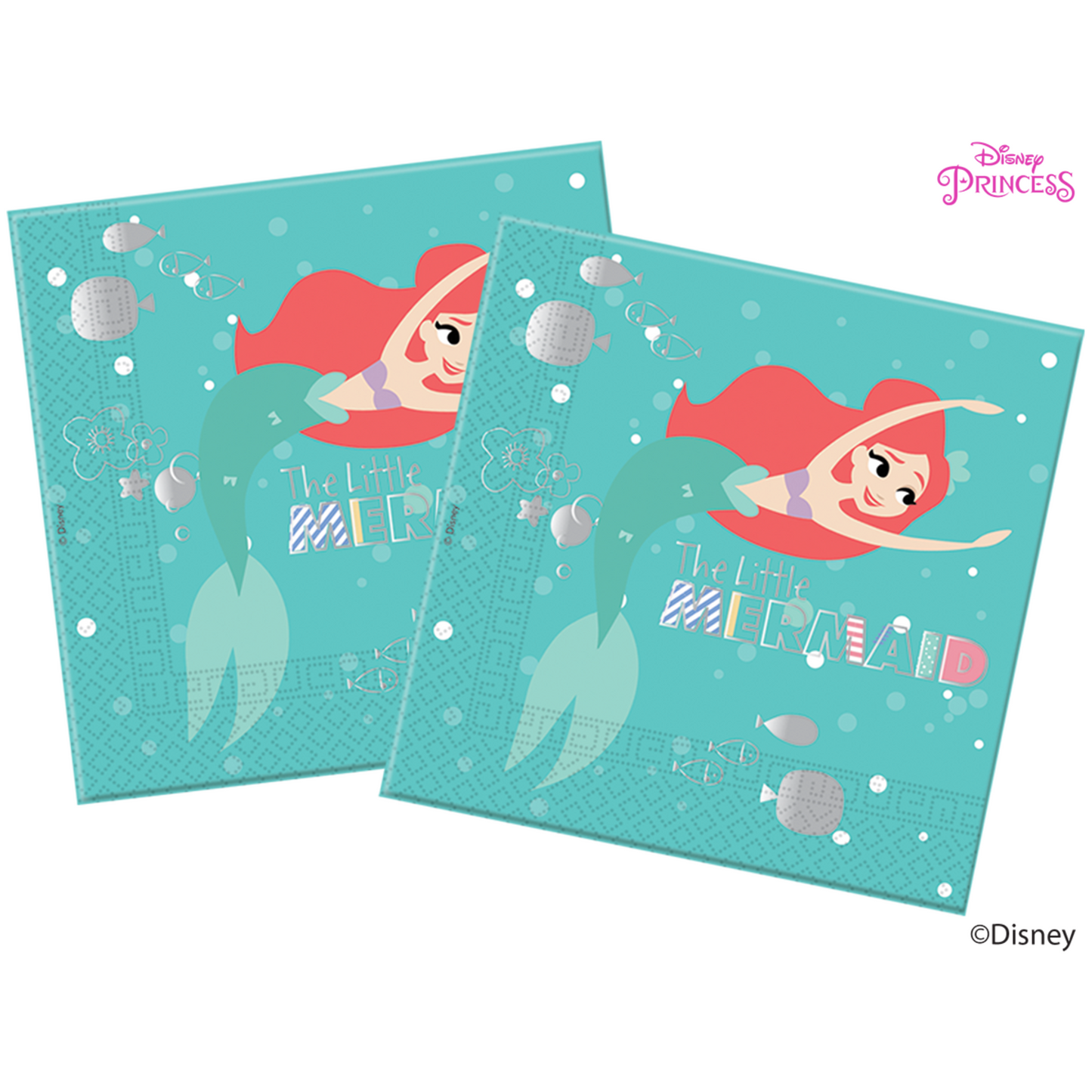 78310 - 20 X PAPER NAPKINS DISNEY ARIEL UNDER THE SEA