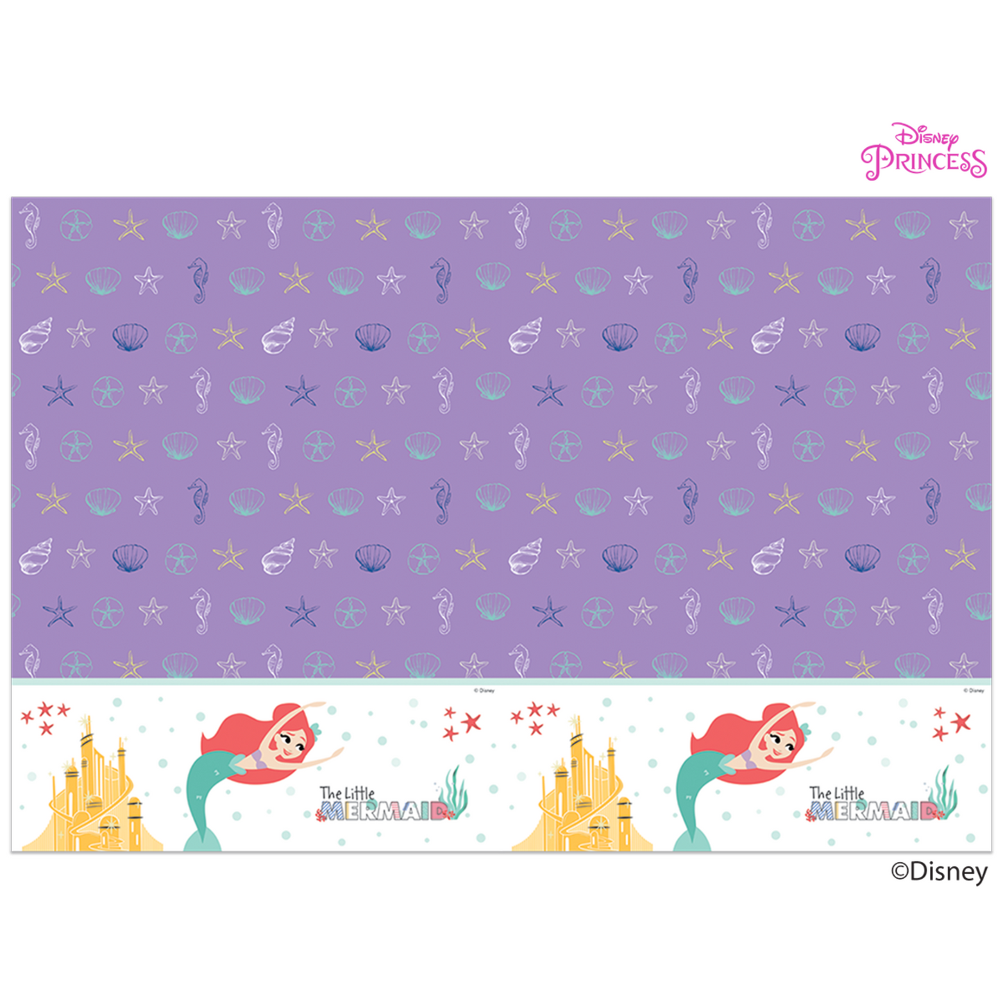 78362 - 1 X PARTY TABLE COVER DISNEY ARIEL UNDER THE SEA