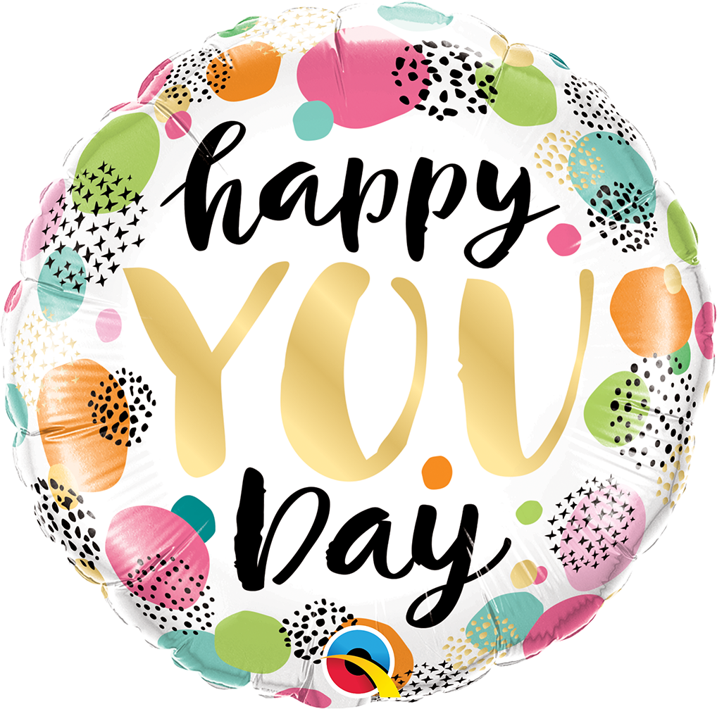 88073 - 1 X 18" ROUND HAPPY YOU DAY FOIL BALLOON