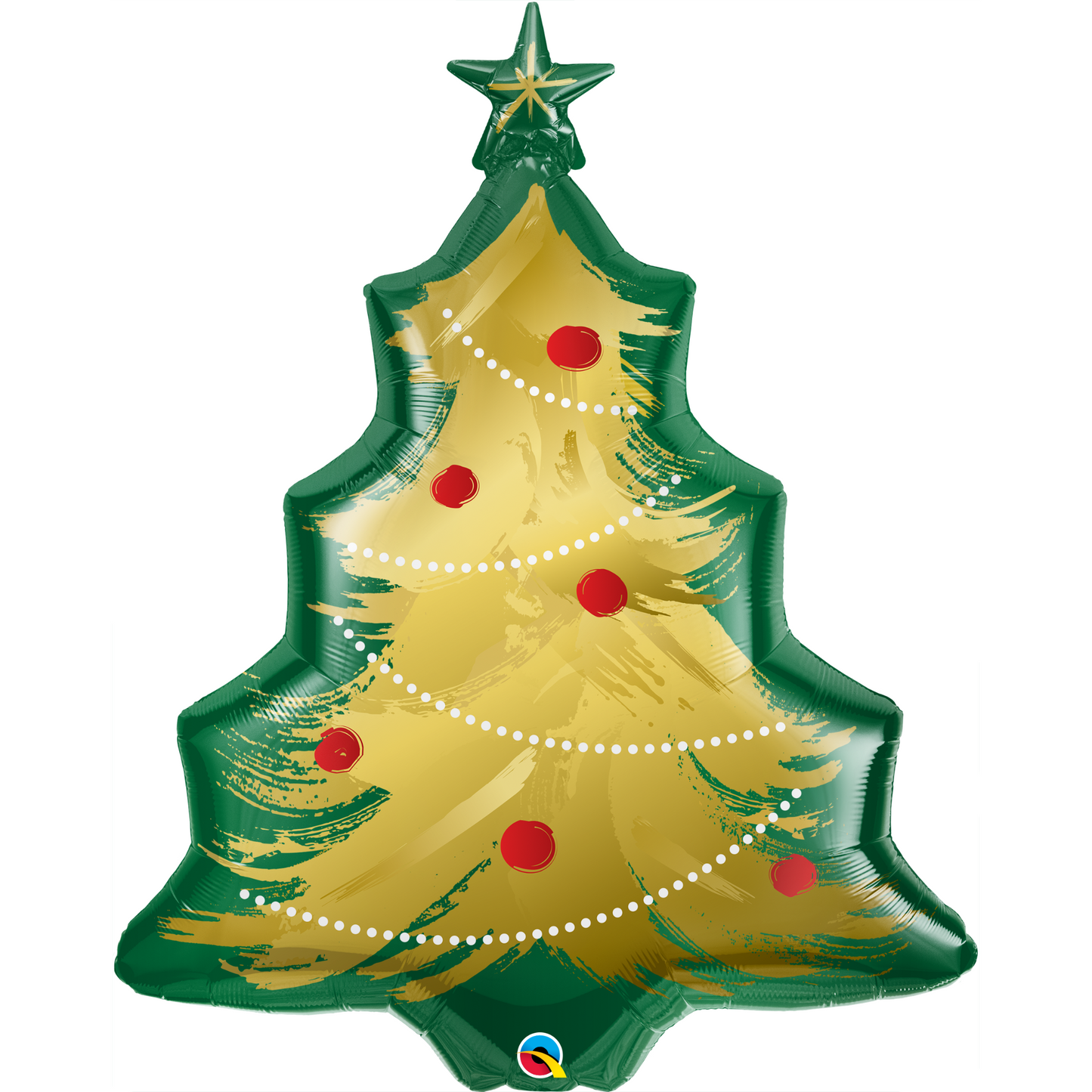 89972 - 1 X 40" SHAPE CHRISTMAS TREE BRUSHED GOLD FOIL BALLOON