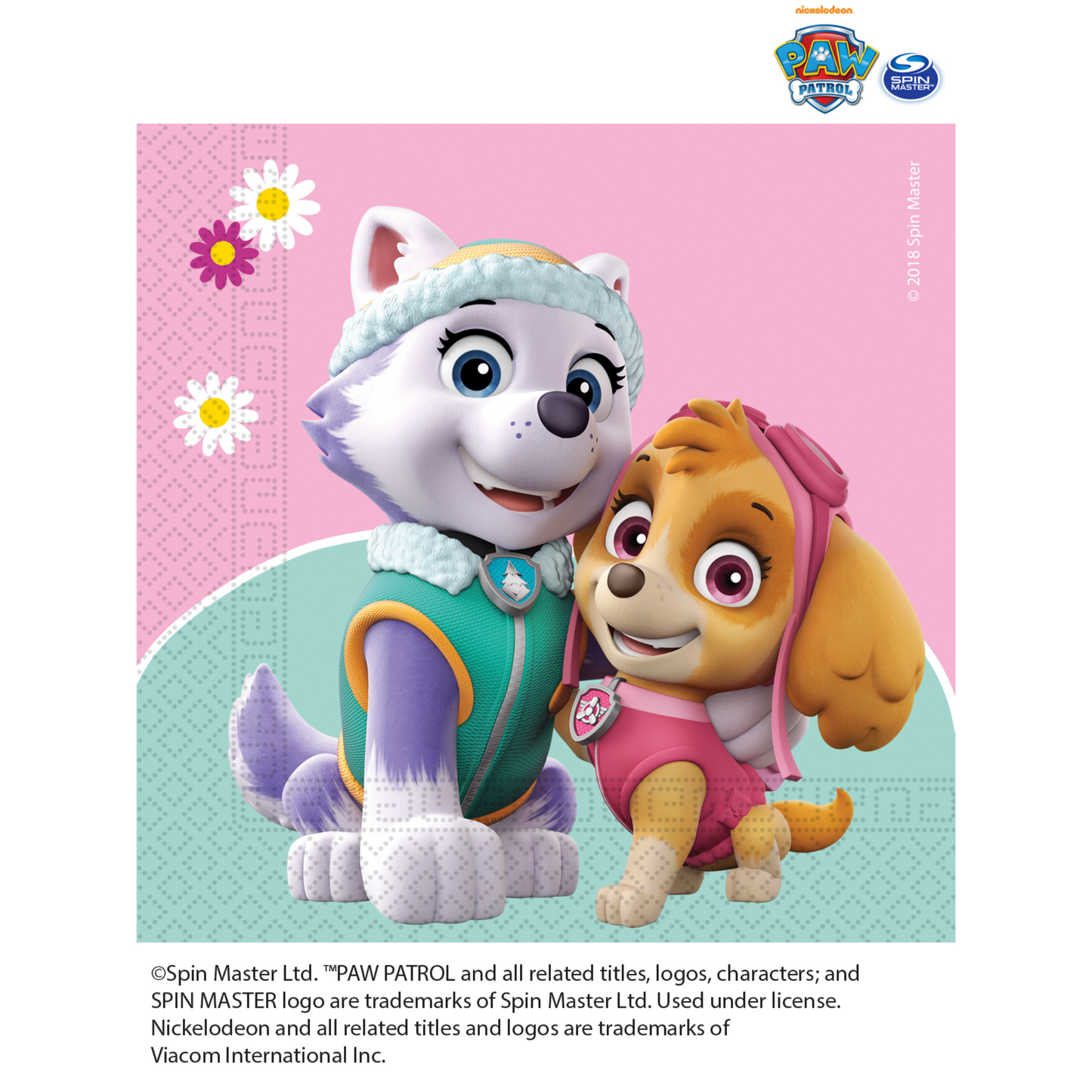 91373 - 20 X PAPER NAPKINS PAW PATROL SKYE AND EVEREST