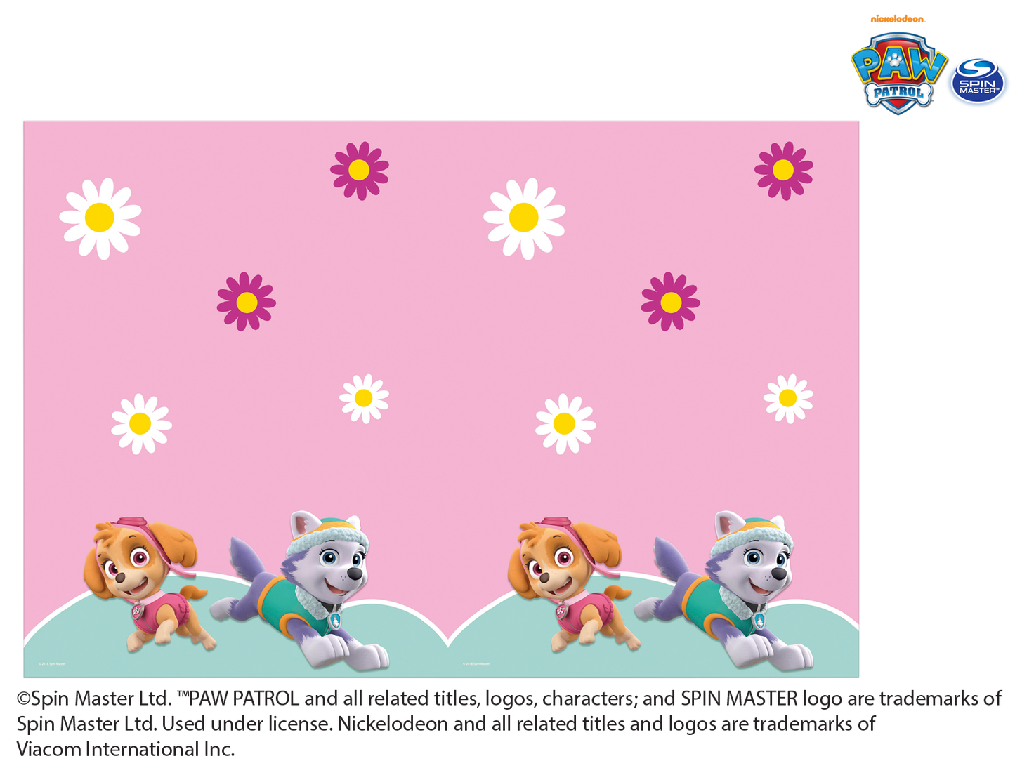 91456 - 1 X PARTY TABLE COVER PAW PATROL SKYE AND EVEREST