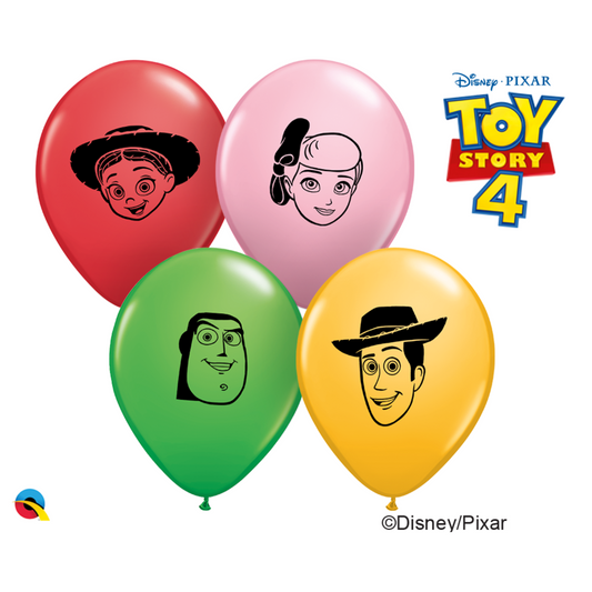 92786 - 100 x 5" LATEX BALLOONS WITH DISNEY PIXAR TOY STORY 4 FACES