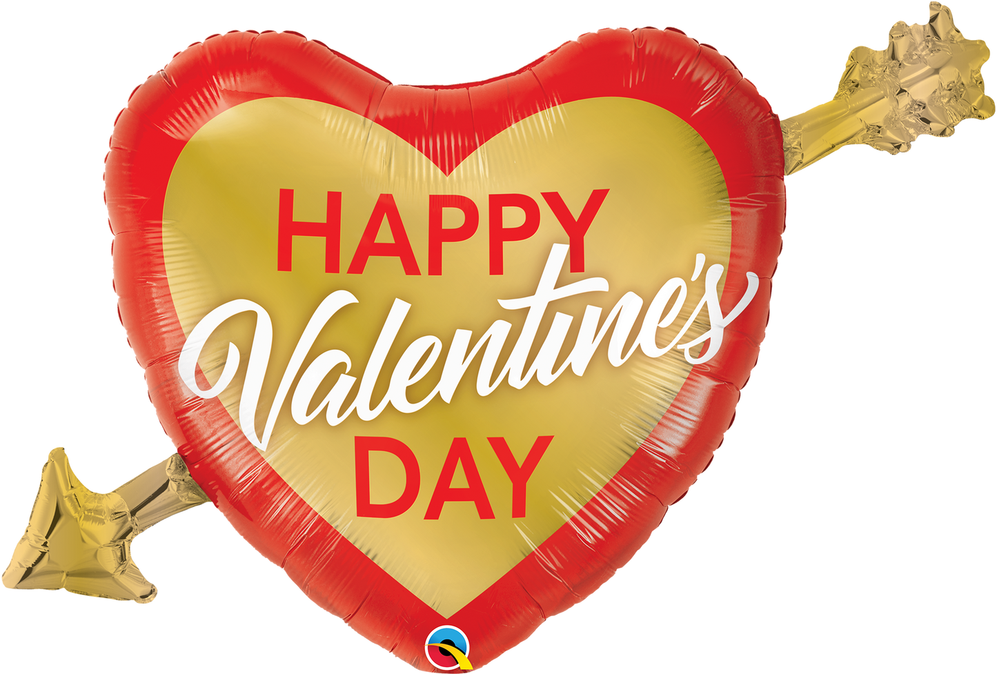 97212 - 1 X 39" SHAPE VALENTINE'S GOLDEN ARROW FOIL BALLOON