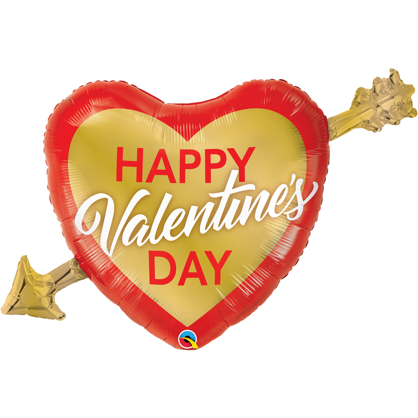 97212 - 1 X 39" SHAPE VALENTINE'S GOLDEN ARROW FOIL BALLOON