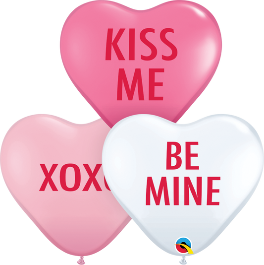 97275 - 100 X 6" HEART ASSORTED LATEX BALLOON LOVE EXPRESSION