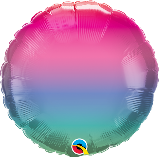 97407 - 1 X 18" ROUND JEWEL OMBRE FOIL BALLOON