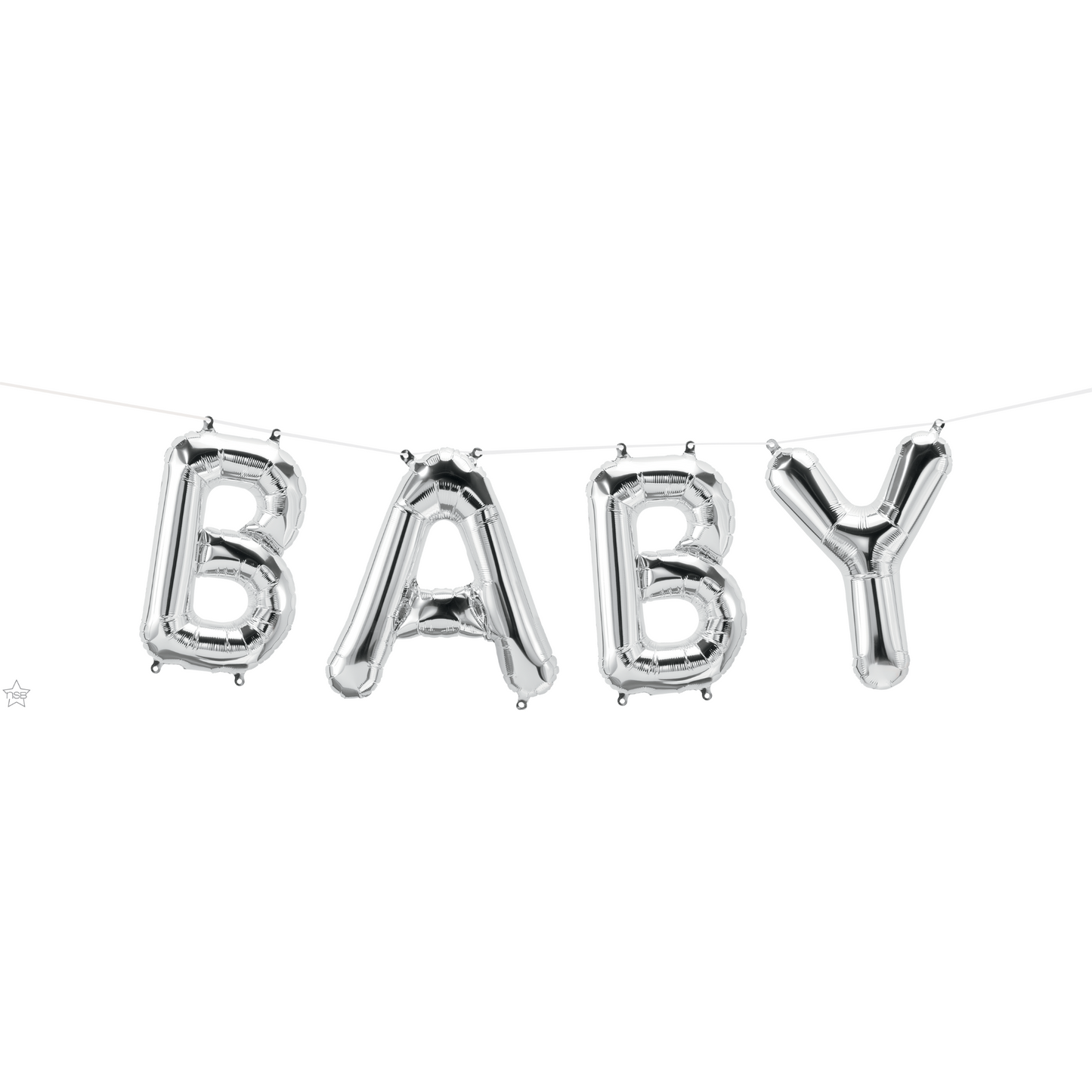 59810 - 16" BABY SILVER BALLOON KIT