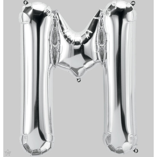 58962 - 34" LETTER PACKAGED M SILVER FOIL BALLOON