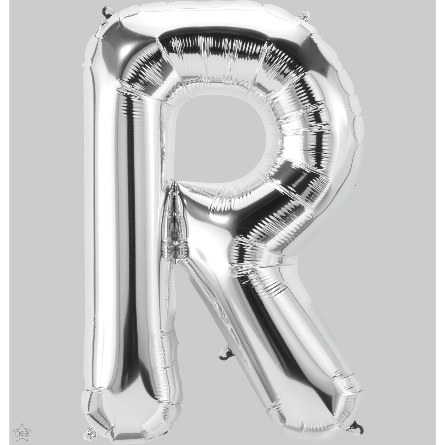 58972 - 34" LETTER PACKAGED R SILVER FOIL BALLOON