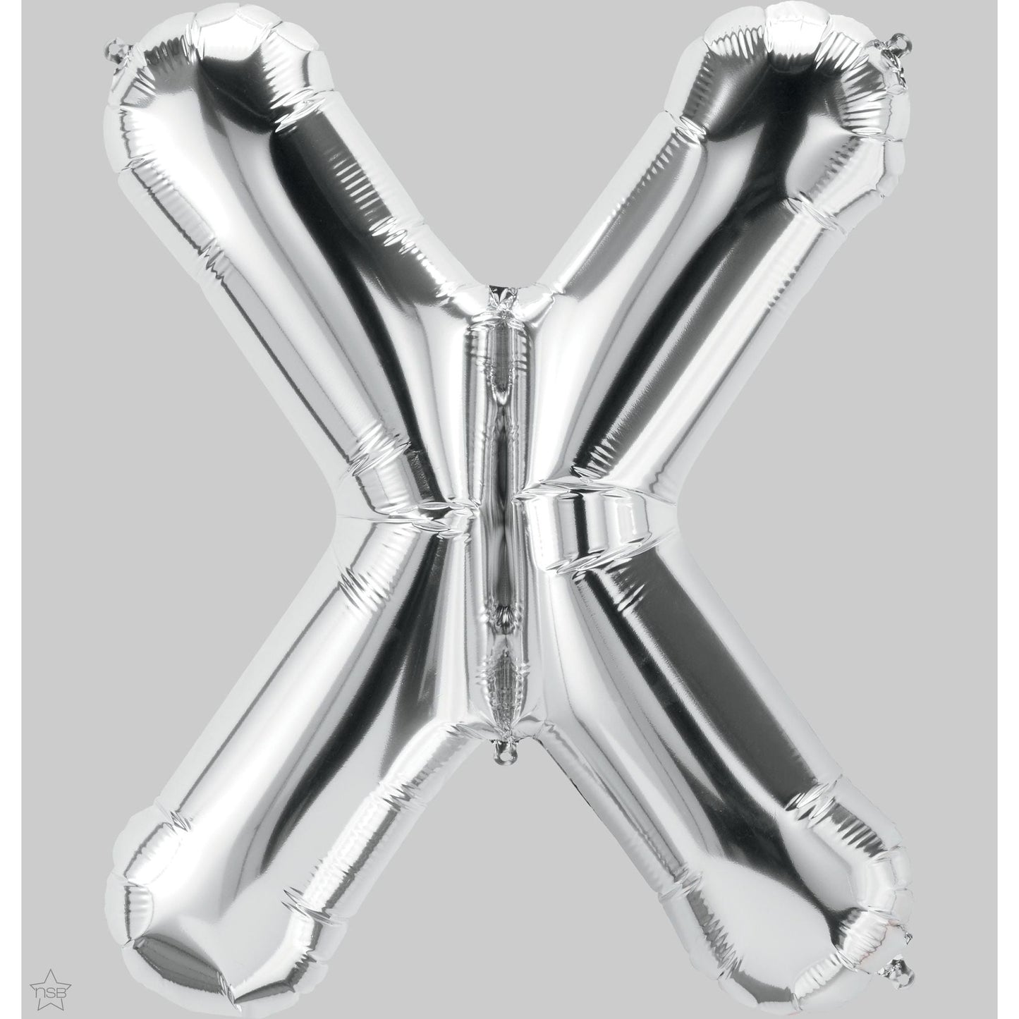 58984 - 34" LETTER PACKAGED X SILVER FOIL BALLOON