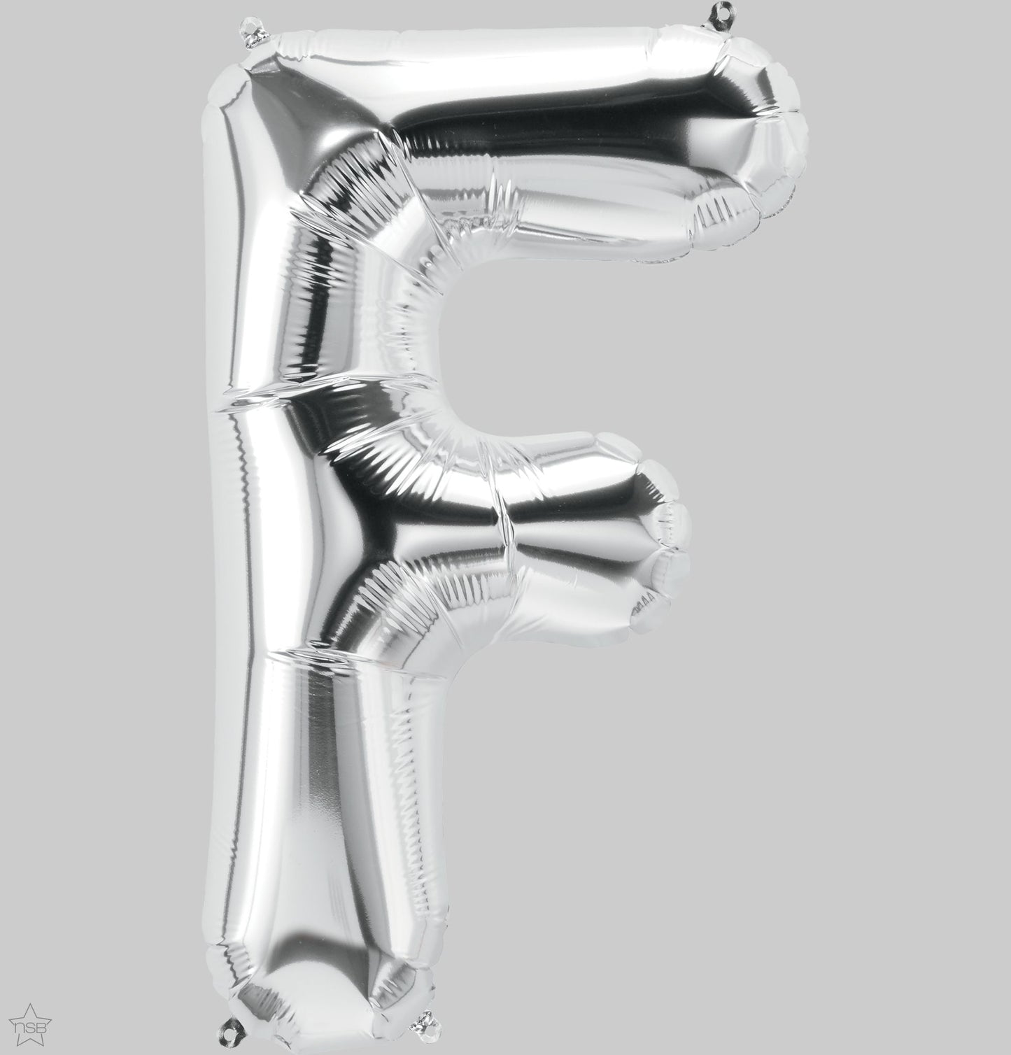 59666 - 34" LETTER PACKAGED F SILVER FOIL BALLOON