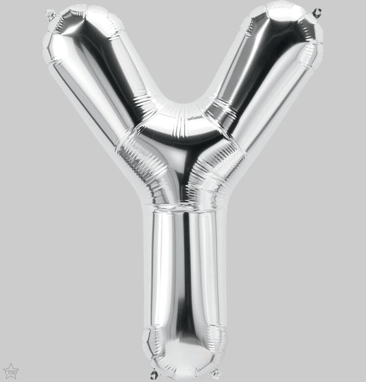 59838 - 34" LETTER PACKAGED Y SILVER FOIL BALLOON